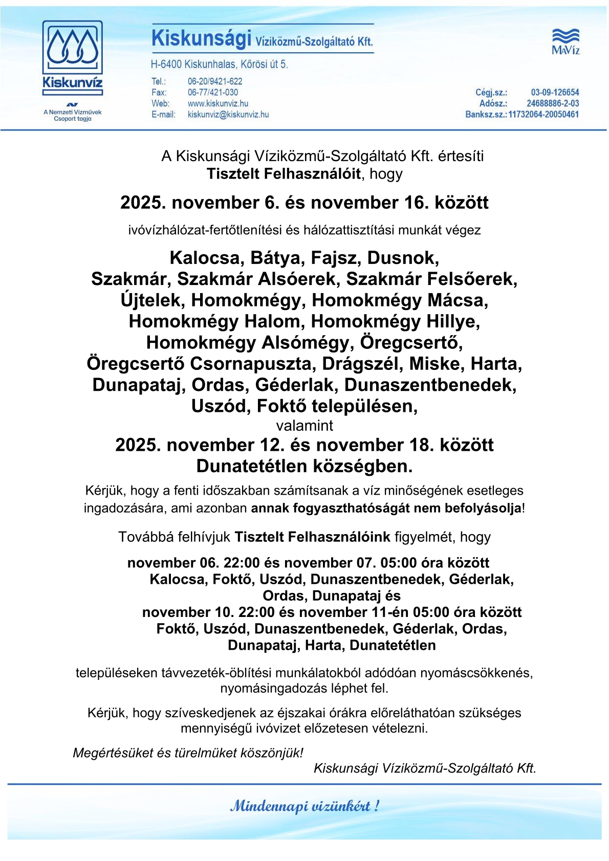 kiskunvíz fertőtlenítés hirdetmény 11jpg